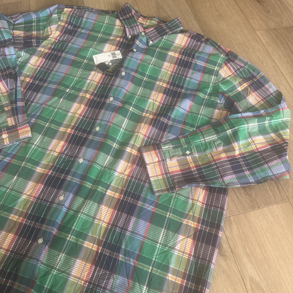 Polo Ralph Lauren Men's Classic Multi Color LS Button Down Shirt Preppy Size 3LT - Picture 1 of 11